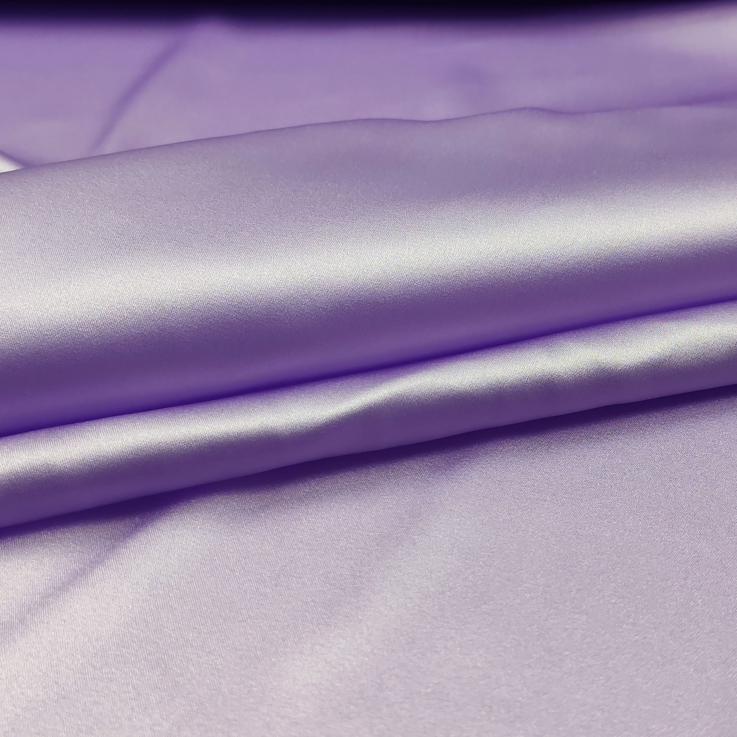 Lilac Stretch Silk Satin Fabric